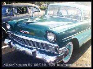 Davie FL Car Show White Green Chevy